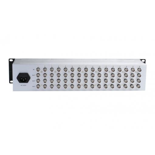 ACA-VD16248, 16 in 48 out HD Video Splitter/Distributor & Video Amplifier. Supports Analog and AHD/TVI/CVI HD Video Standards
