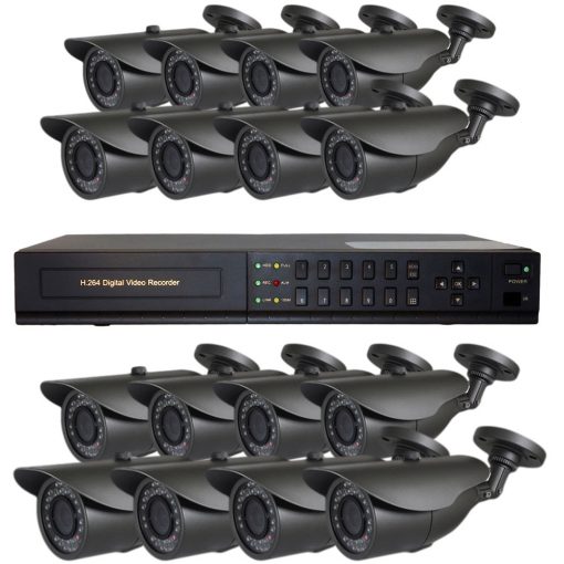 SX-610-16CP-P25N, SX-610 16 Channel Complete Security Camera System – 16x Bullet Cameras