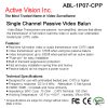 ABL-1P07-CPP, Single Camera Video Balun with Push-pins, Packaging Back