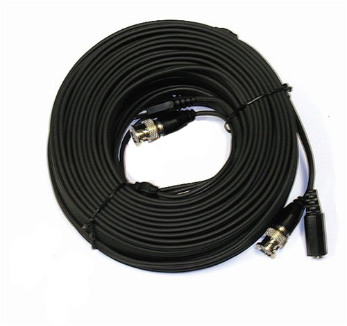 AW-AVC-100, 100′ CCTV Camera Cable, Plug-N-Play Power and Video with BNC and Power Connectors. (Black or White)