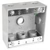 ACM-TGWB-3100, 2″ Deep Two Gang Weatherproof Box with (3) 3/4″ Holes