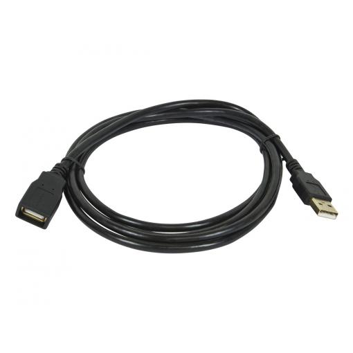 AW-USB-6, 6ft USB 2.0 A Male to A Female Extension 28/24 AWG Cable (Gold Plated)