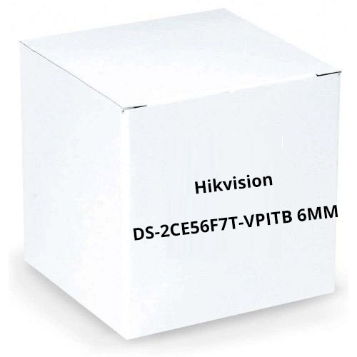 Hikvision DS-2CE56F7T-VPITB 6MM 3 Megapixel HD-AHD/TVI Outdoor Day/Night Analog IR Dome Camera, 6mm Lens, Black