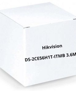 Hikvision DS-2CE56H1T-ITMB 3.6MM 5 Megapixel HD-AHD/TVI Outdoor Day/Night Analog IR Dome Camera, 3.6mm Lens, Black