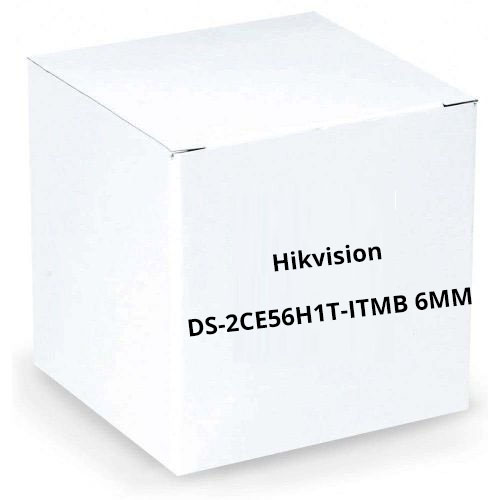 Hikvision DS-2CE56H1T-ITMB 6MM 5 Megapixel HD-AHD/TVI Outdoor Day/Night Analog IR Dome Camera, 6mm Lens, Black