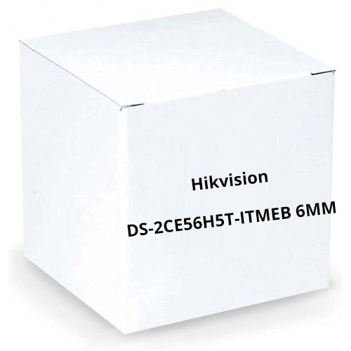 Hikvision DS-2CE56H5T-ITMEB 6MM 5 Megapixel HD-AHD/TVI Outdoor Day/Night Analog IR Dome Camera, 6mm Lens, Black