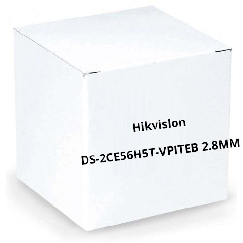 Hikvision DS-2CE56H5T-VPITEB 2.8MM 5 Megapixel HD-AHD/TVI Outdoor Day/Night Analog IR Dome Camera, 2.8mm Lens, Black