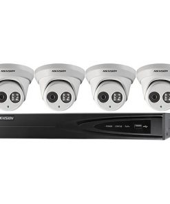 Hikvision I7604N1TP 4-Channel 5MP NVR with 1TB HDD and 4 4MP Outdoor Turret Cameras Kit